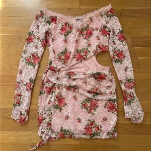 Fashion Nova One of One Floral Lace Mini Dress